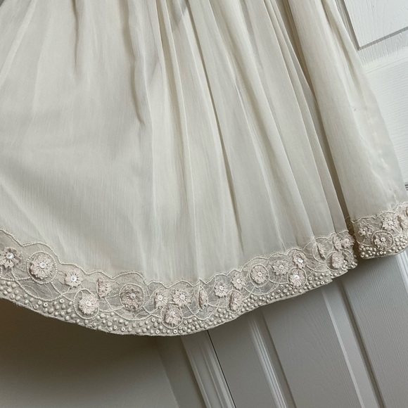 Free People Ivory Etheral Embellished Chiffon Mini Dress-small - Picture 8 of 14